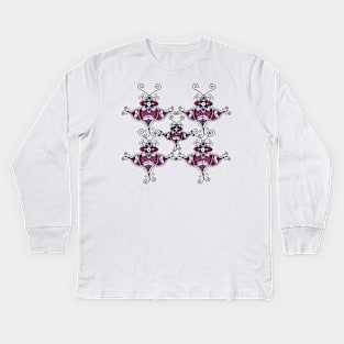 Purple Bugs Kids Long Sleeve T-Shirt